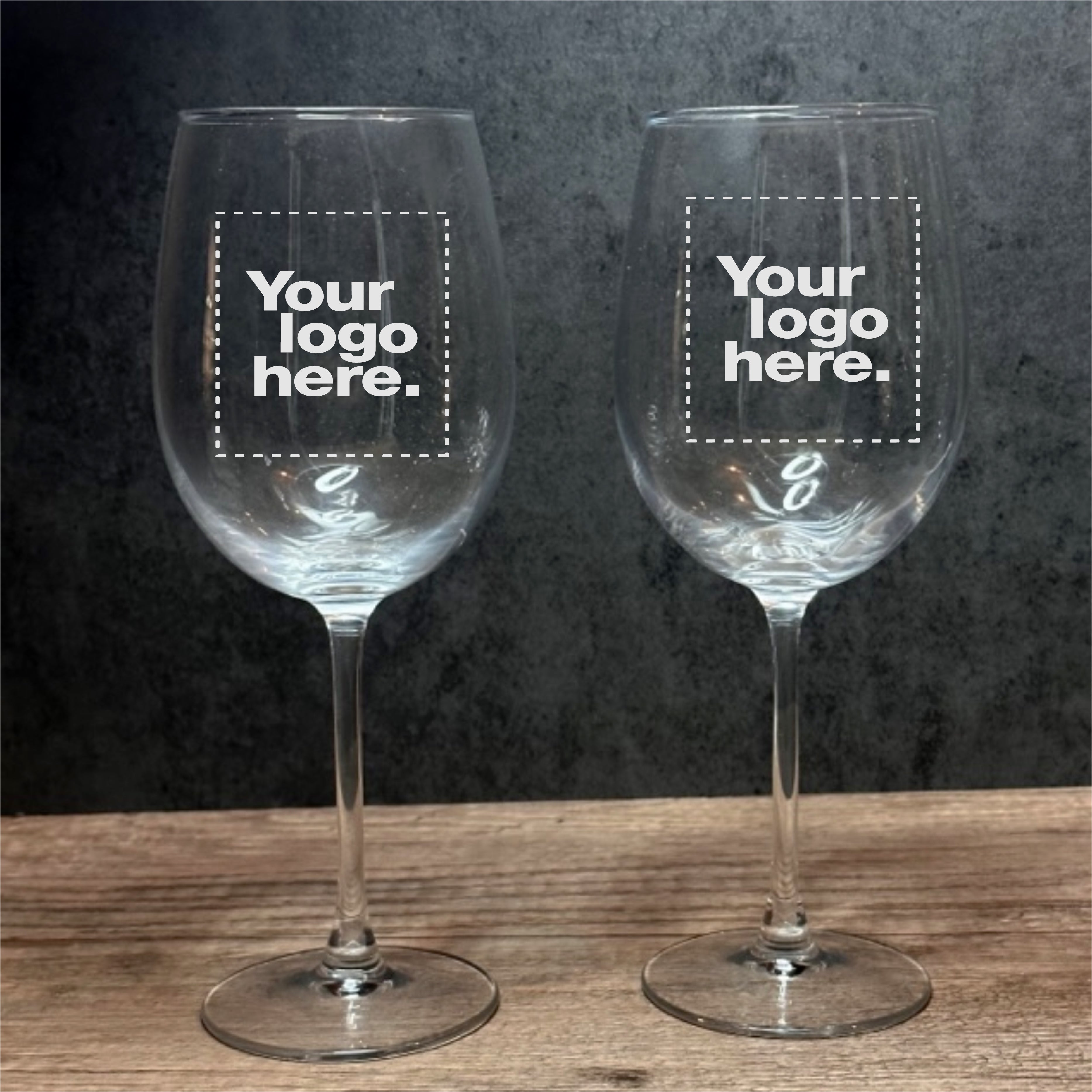 Custom Engraved Set of 12 oz. Acopa Flora Personalized Etched Wine