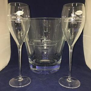Engraved Crystal Champagne 3 Piece Bucket Set - Item 329C-3 Personalized Engraved Quality Glass Engraving