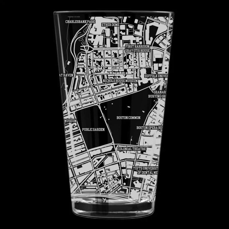 Personalized College and School Town Maps Glasses Personalized Engraved Customizer Quality Glass Engraving