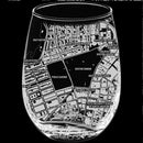 Personalized College and School Town Maps Glasses Personalized Engraved Customizer Quality Glass Engraving