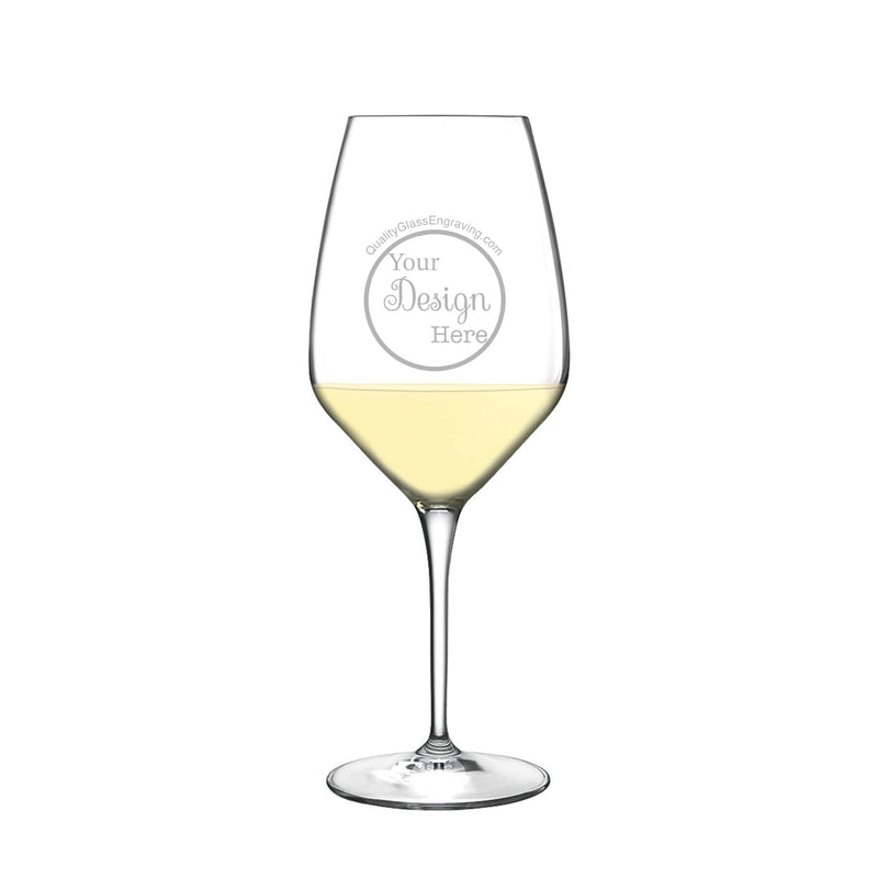 Engraved Atelier 11.75 oz Sauvignon White Wine Glasses (Set Of 6) Personalized Engraved Drinkware Quality Glass Engraving