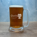 Engraved Acopa Beer Mug - 16 oz - Item QGE-553625 Personalized Engraved Quality Glass Engraving
