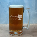 Engraved Sport Beer Mug - 25 oz - Item 504/5272 Personalized Engraved Quality Glass Engraving