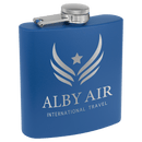 Personalized Custom Colored Engraved Flask 6 oz. Stainless Steel Personalized Engraved Drinkware Quality Glass Engraving
