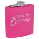 Personalized Custom Colored Engraved Flask 6 oz. Stainless Steel Personalized Engraved Drinkware Quality Glass Engraving