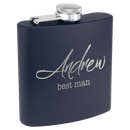 Personalized Custom Colored Engraved Flask 6 oz. Stainless Steel Personalized Engraved Drinkware Quality Glass Engraving