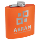 Personalized Custom Colored Engraved Flask 6 oz. Stainless Steel Personalized Engraved Drinkware Quality Glass Engraving
