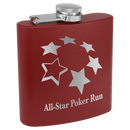 Personalized Custom Colored Engraved Flask 6 oz. Stainless Steel Personalized Engraved Drinkware Quality Glass Engraving