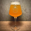 Engraved Teku Beer Glass- 14 oz - Item 42 Teku Personalized Engraved Quality Glass Engraving