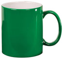 Engraved Custom Colored Ceramic Coffee Mug - 11 oz Personalized Engraved Quality Glass Engraving