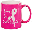Engraved Custom Colored Ceramic Coffee Mug - 11 oz Personalized Engraved Quality Glass Engraving