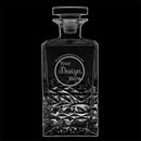 Engraved Luigi Bormioli Crystal Mixology 25.25 oz Textures Spirits Decanter Personalized Engraved Drinkware Quality Glass Engraving