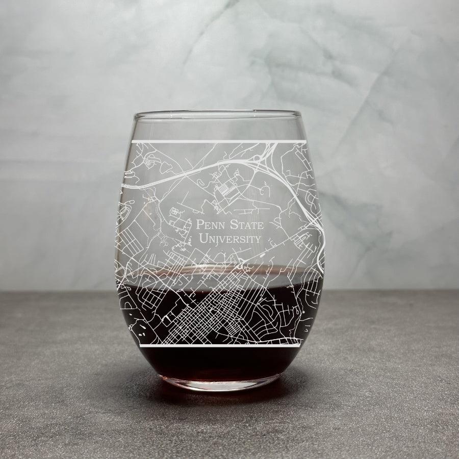 thumbnail image 2 of Tuscany Region Map Stemless Wine Glass - Well Told 2 of 14