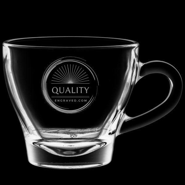 Coffee/ Cappuccino Sleek Clear Glass Mugs by Libbey Glass 