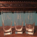 Pre-Engraved Monogram Rossini Crystal 13.5 oz - Item 134A / 07180 Personalized Engraved Drinkware Quality Glass Engraving