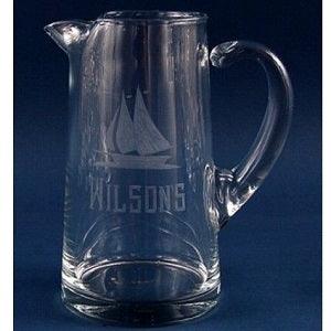Engraved Jarra Water Pitcher - 56 oz - Item 617/3894 Personalized Engraved Quality Glass Engraving
