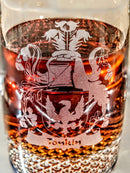 Engraved Park Avenue European Crystal Rocks 12 oz Bar Glasses (Set of 4) - Item 190/K832 Personalized Engraved Drinkware Quality Glass Engraving