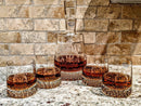 5 Piece Engraved Park Avenue Whiskey, Bourbon or Scotch Decanter Personalized Set Personalized Engraved Quality Glass Engraving