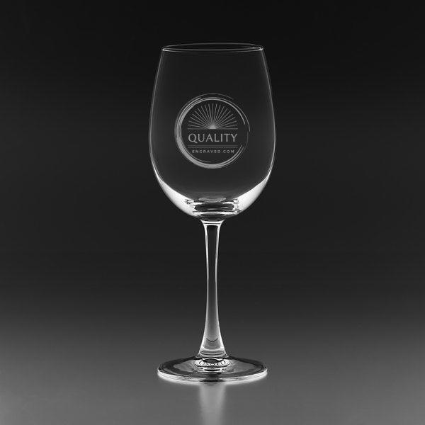 Engraved 16 oz. Acopa Flora Personalized Wine Glass - 5535316 Personalized Engraved Quality Glass Engraving