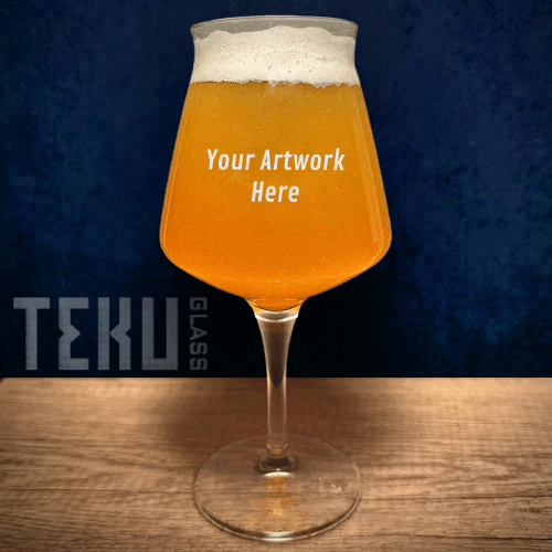 Engraved Teku Beer Glass- 14 oz - Item 42 Teku Personalized Engraved Quality Glass Engraving