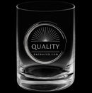 Engraved Set of Whiskey Rocks Bar Glasses - 11 oz Item 102 Personalized Engraved Drinkware Quality Glass Engraving