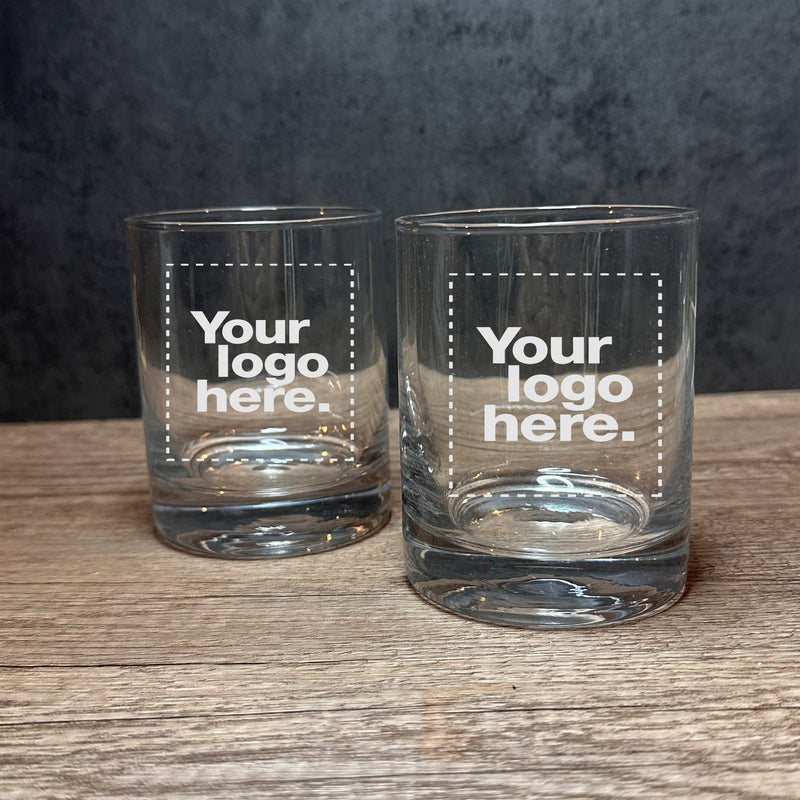 Engraved Set of Whiskey Rocks Bar Glasses - 11 oz Item 102