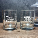 Engraved Set of Aristocrat Double Old-Fashioned Bar Glasses - 14 oz - Item 103 Personalized Engraved Drinkware Quality Glass Engraving