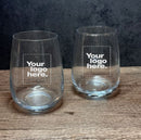 Engraved Set of Stemless Wine Glasses - 15 oz - Item 5535515 Personalized Engraved Drinkware Quality Glass Engraving