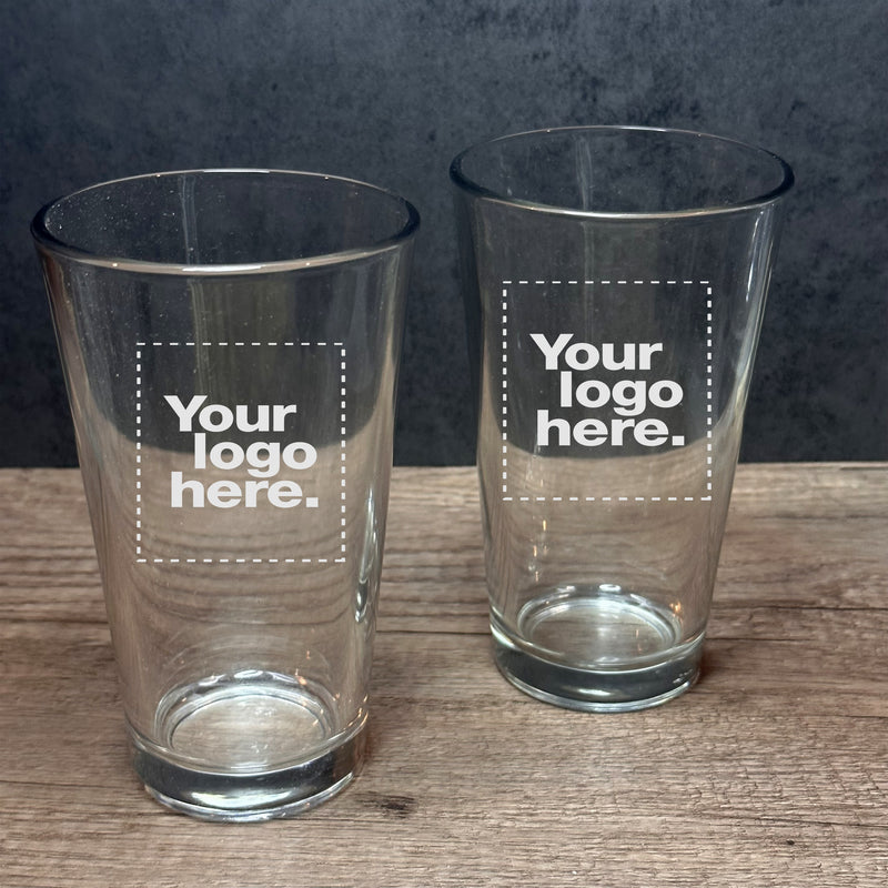 Engraved Sets of 16 oz Mixing/Pint Glasses - Item 212