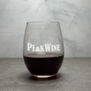 Engraved Set of Stemless Perfection Wine Glasses - 15 oz - Item C8303 Personalized Engraved Drinkware Quality Glass Engraving
