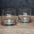 Engraved Set of Acopa Saloon 12 oz. Rocks Glasses - Item 5535612S Personalized Engraved Glass Quality Glass Engraving