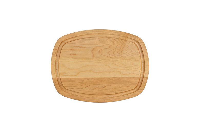 Engraved Oval Cutting Board with Juice Groove - 12''x9''x3/4' Personalized Engraved Wood Quality Glass Engraving