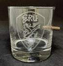 Personalized BenShot Engraved Bullet Rocks Glass - 11 oz Item 102/Benshot Personalized Engraved Quality Glass Engraving