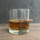 Personalized BenShot Engraved Bullet Rocks Glass - 11 oz Item 102/Benshot Personalized Engraved Quality Glass Engraving