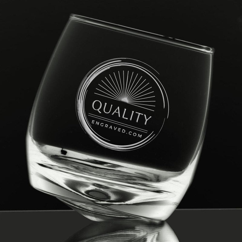 Engraved Rocking Rocks Glass - 9.5 oz. Item 55309WBL Personalized Engraved Drinkware Quality Glass Engraving