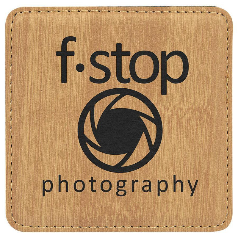 Engraved 4" x 4" Square Drink Coasters - Personalized Leatherette Coasters Personalized Engraved Coaster Quality Glass Engraving