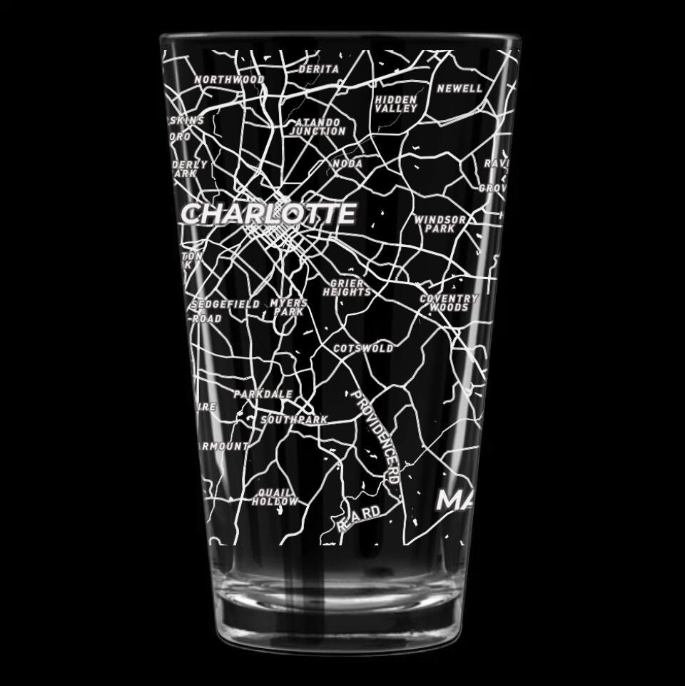 Custom Personalized City & Hometown Maps Glasses Personalized ...