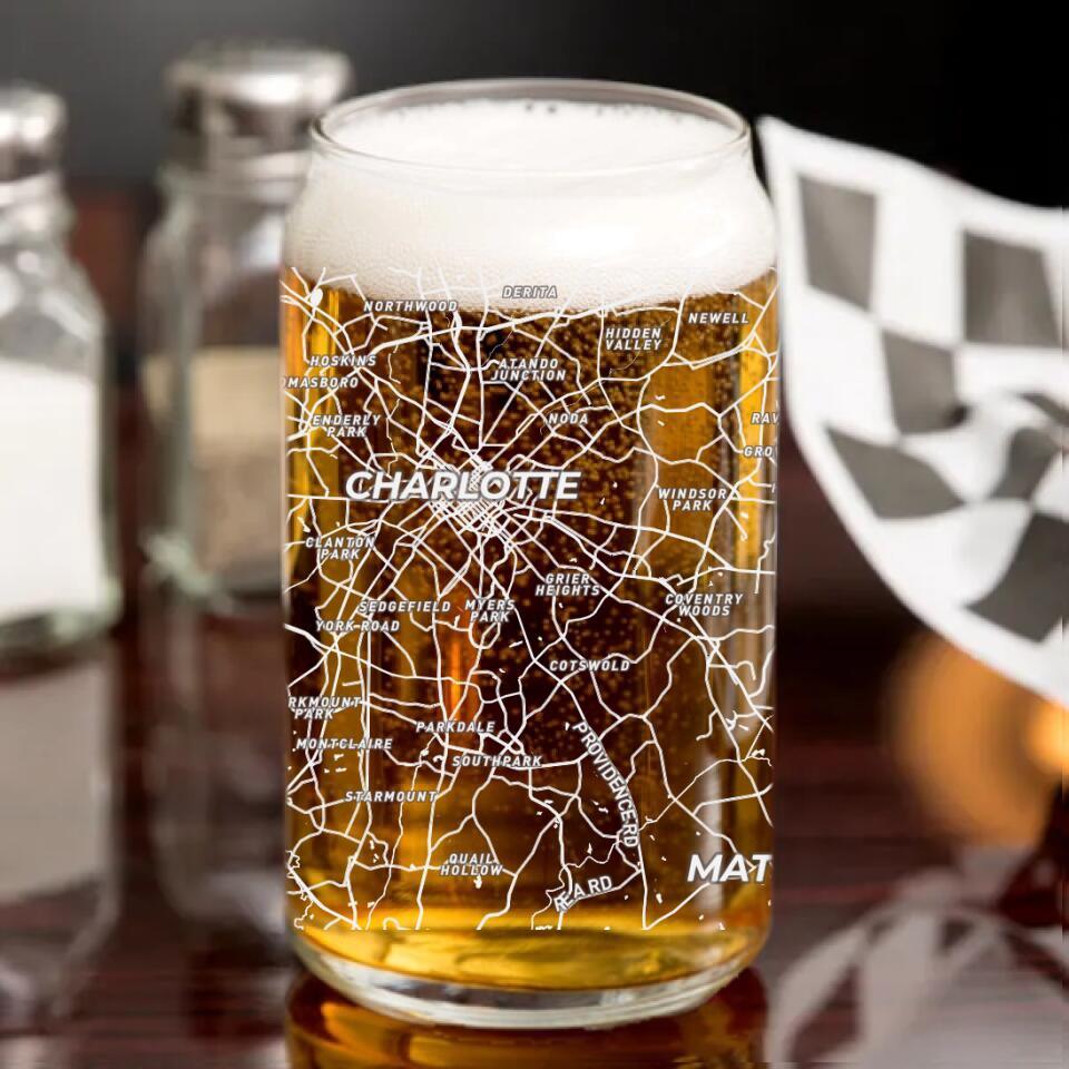 Custom Personalized City & Hometown Maps Glasses Personalized ...