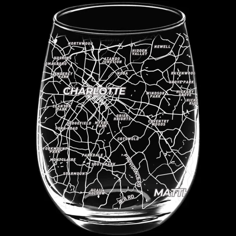 Custom Personalized City & Hometown Maps Glasses Personalized ...