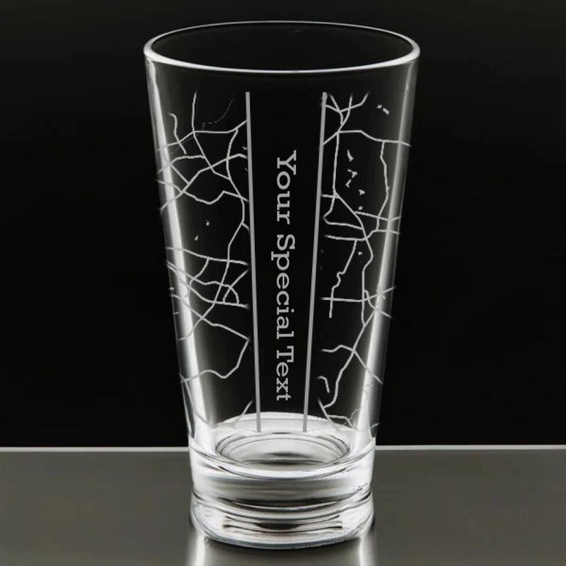 Personalized City & Hometown Maps Glasses Personalized Engraved Customizer Quality Glass Engraving