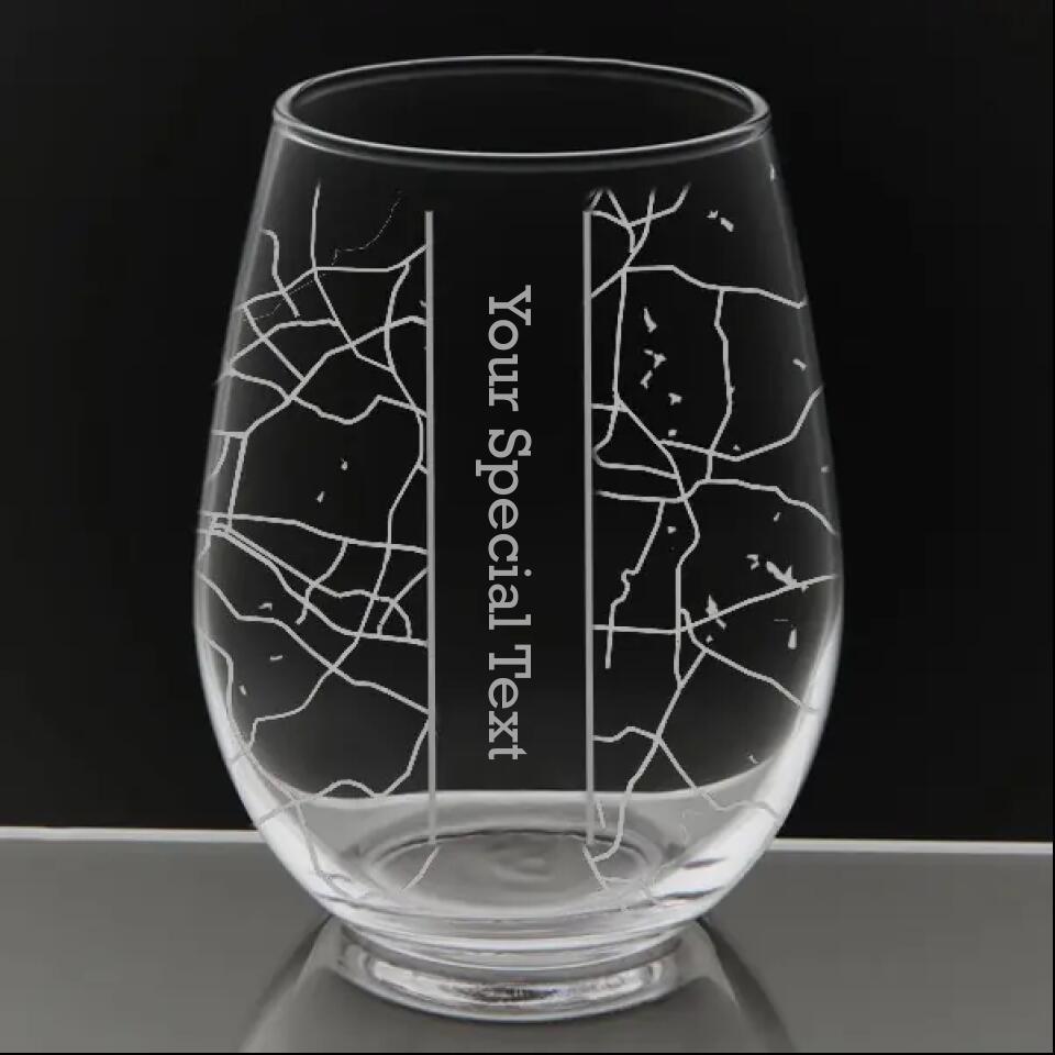Custom Personalized City & Hometown Maps Glasses Personalized ...