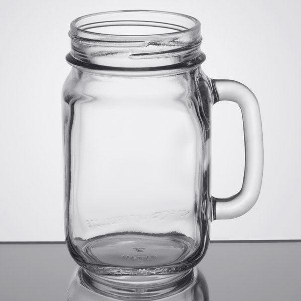 Acopa 16 oz. Mason Jar / Drinking Jar with Handle