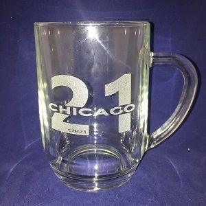 Engraved Haworth Beer Mug - Coffee Mug - 20 oz - Item 506/61076 Personalized Engraved Quality Glass Engraving