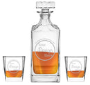 Engraved Cube Fashion Decanter Set Personalized Engraved Decanters Quality Glass Engraving