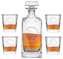 Engraved Cube Fashion Decanter Set Personalized Engraved Decanters Quality Glass Engraving