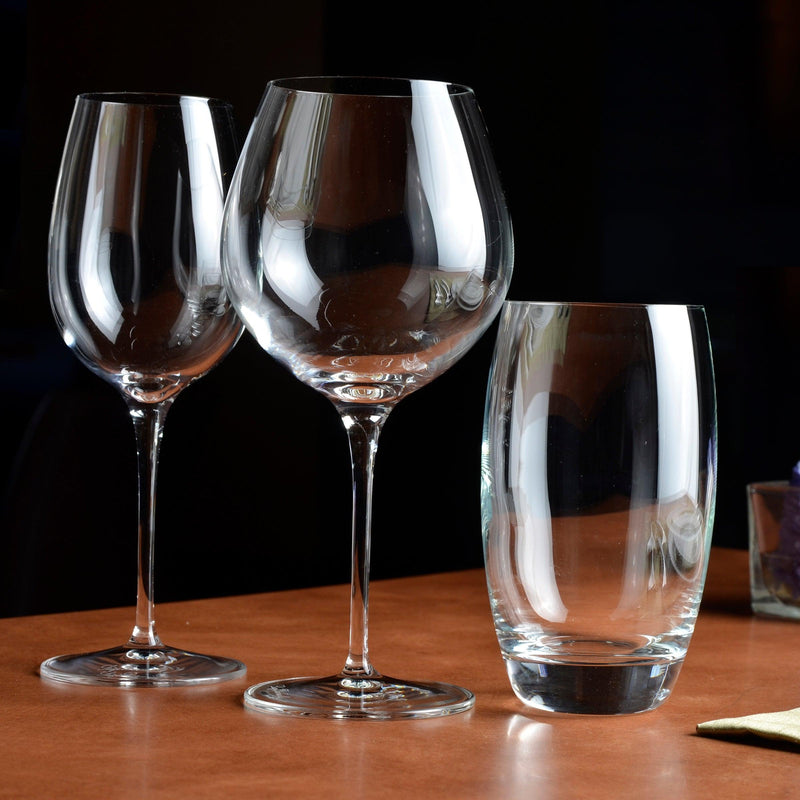 Engraved Luigi Bormioli Crystal Crescendo 20 oz Beverage Drinking Glasses (Set Of 4) Personalized Engraved Drinkware Quality Glass Engraving