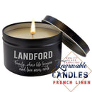 8 oz. Engraved Soy-Wax Candle in a Black Metal Tin - Add Your Logo Personalized Engraved Quality Glass Engraving