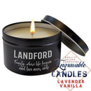8 oz. Engraved Soy-Wax Candle in a Black Metal Tin - Add Your Logo Personalized Engraved Quality Glass Engraving