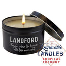8 oz. Engraved Soy-Wax Candle in a Black Metal Tin - Add Your Logo Personalized Engraved Quality Glass Engraving