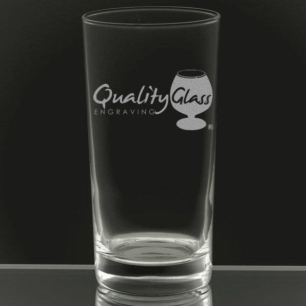 Engraved Aristocrat Cooler Bar Glass - 15 oz - Item 105/53214 Personalized Engraved Drinkware Quality Glass Engraving